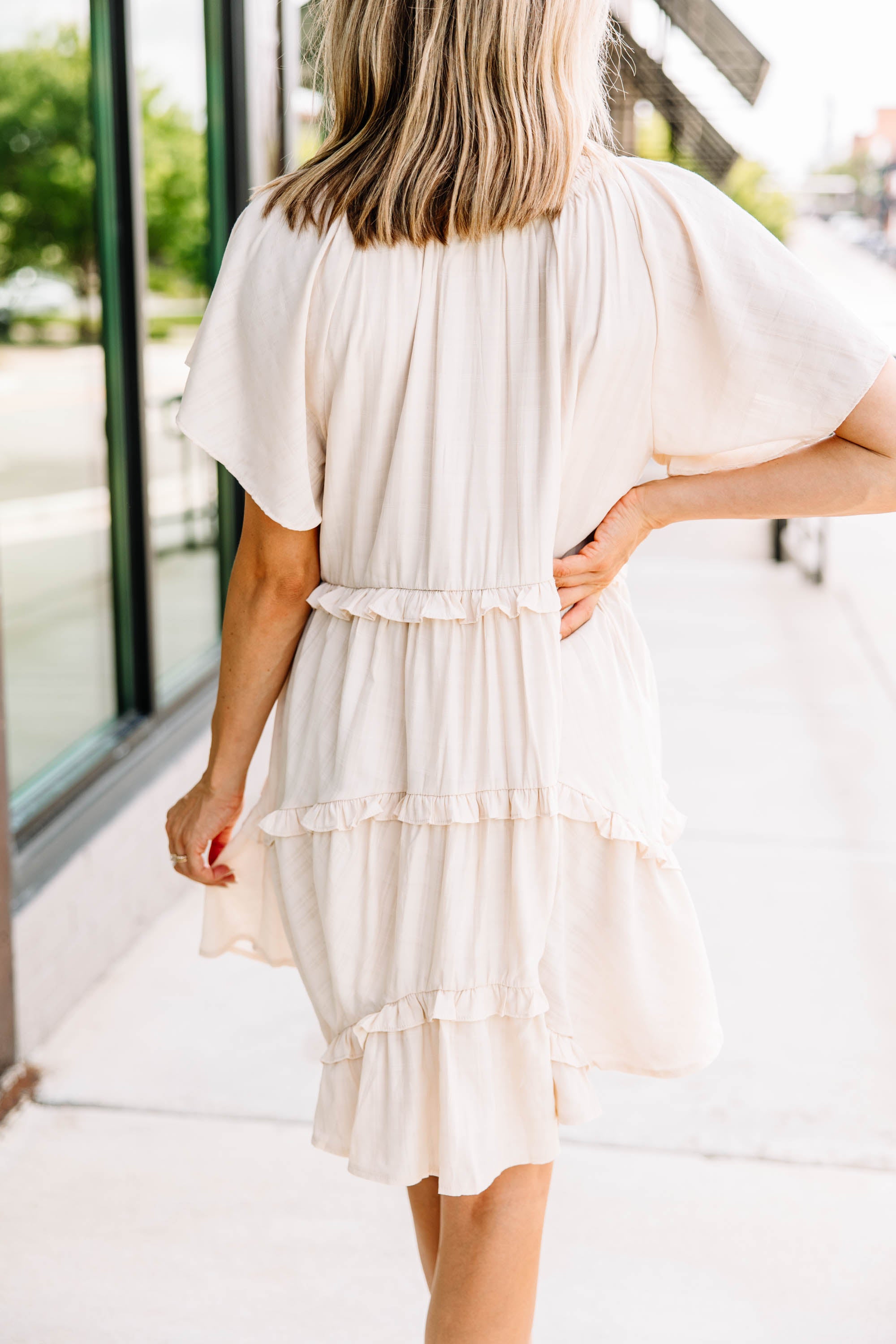 Perfectly You Natural White Babydoll Dress