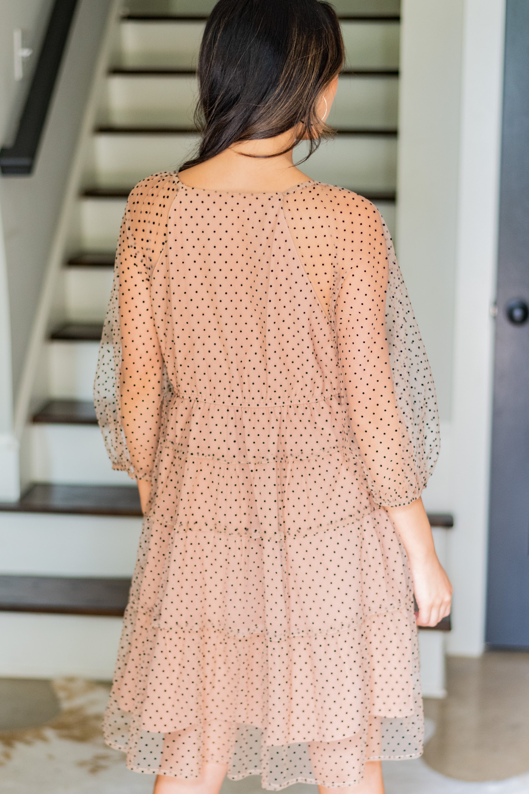 Feeling Your Best Mocha Brown Polka Dot Dress