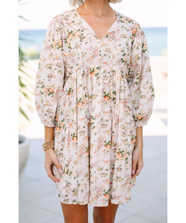 Call You Over Ivory White Floral Dress