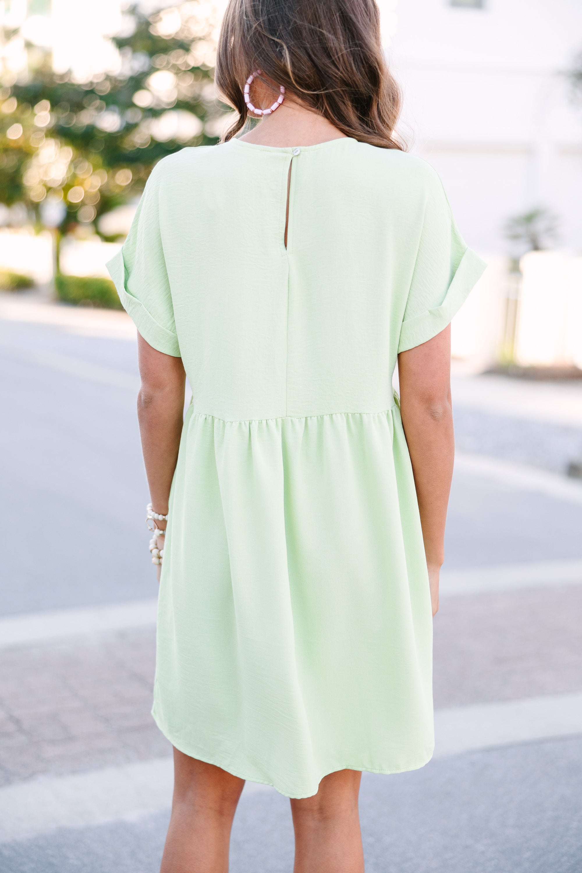 Full Of Joy Melon Green Babydoll Dress