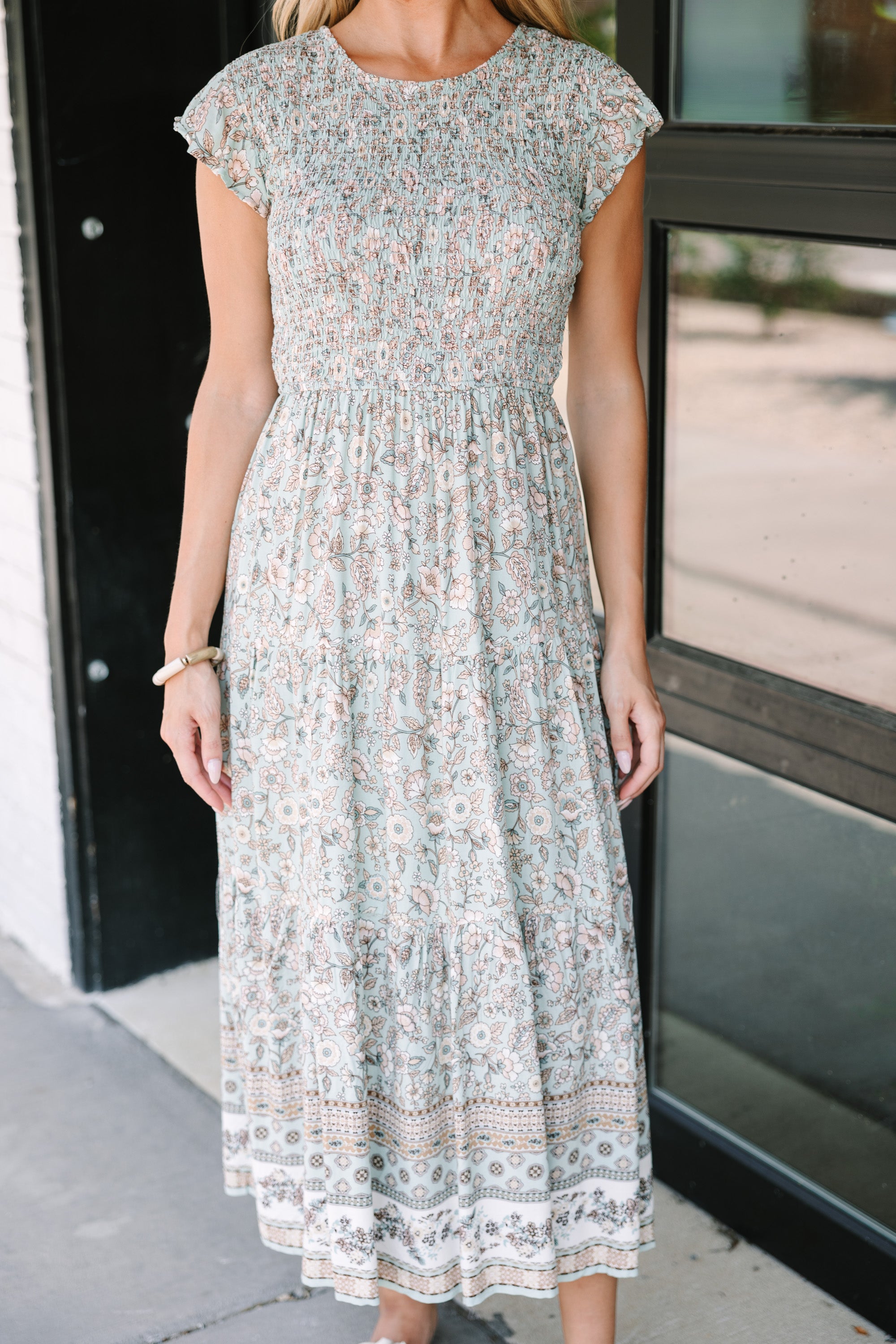 Keep You Close Sage Green Midi Dress