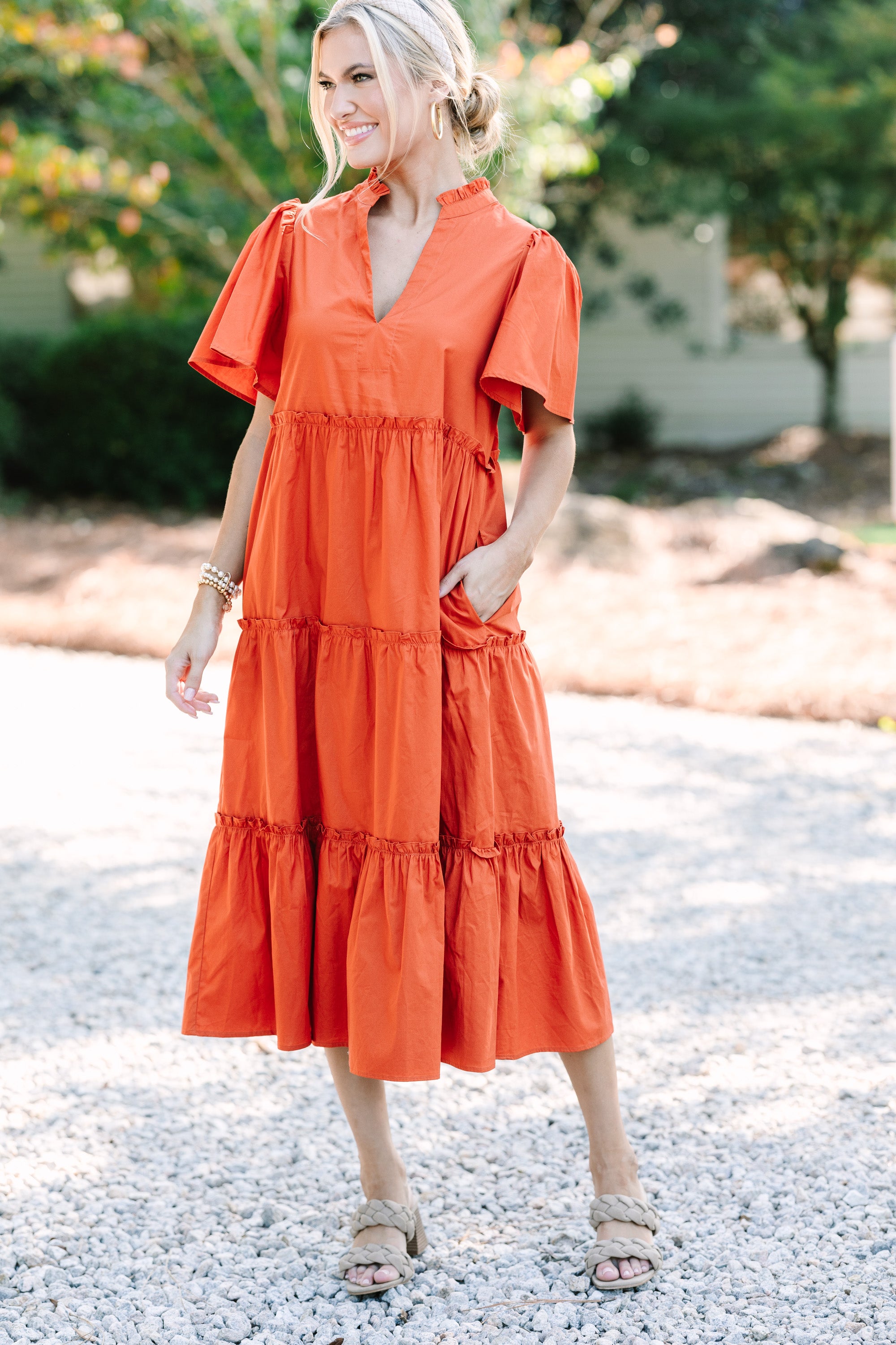 Sugarlips: Make A Statement Rust Orange Tiered Mid...