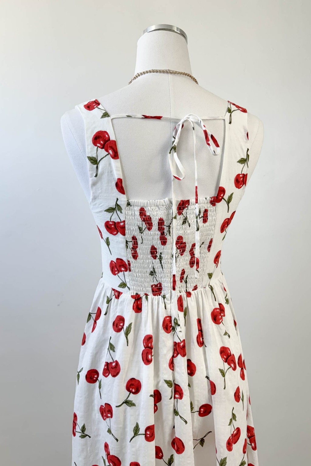 Cherry Print Midi Dress