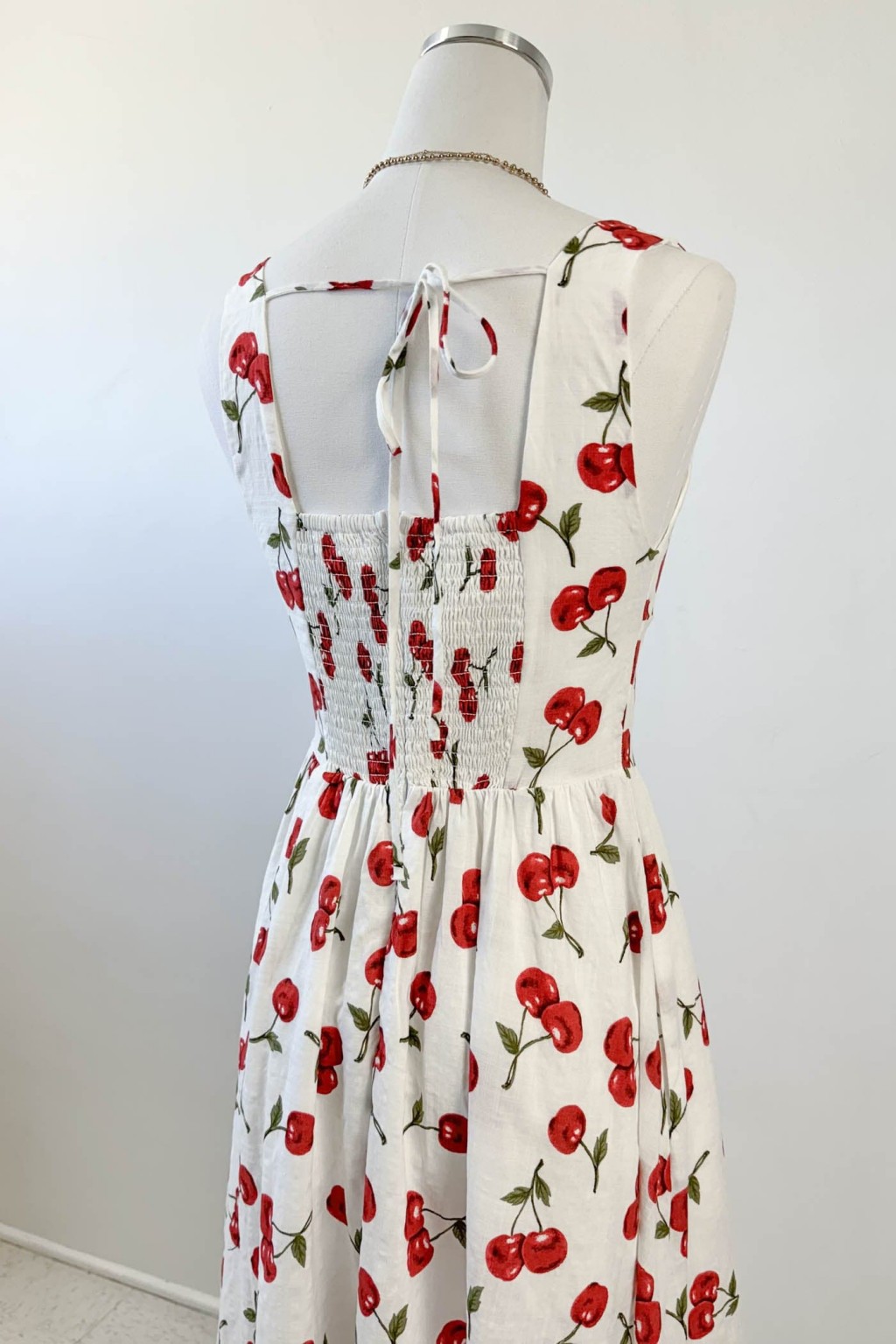 Cherry Print Midi Dress