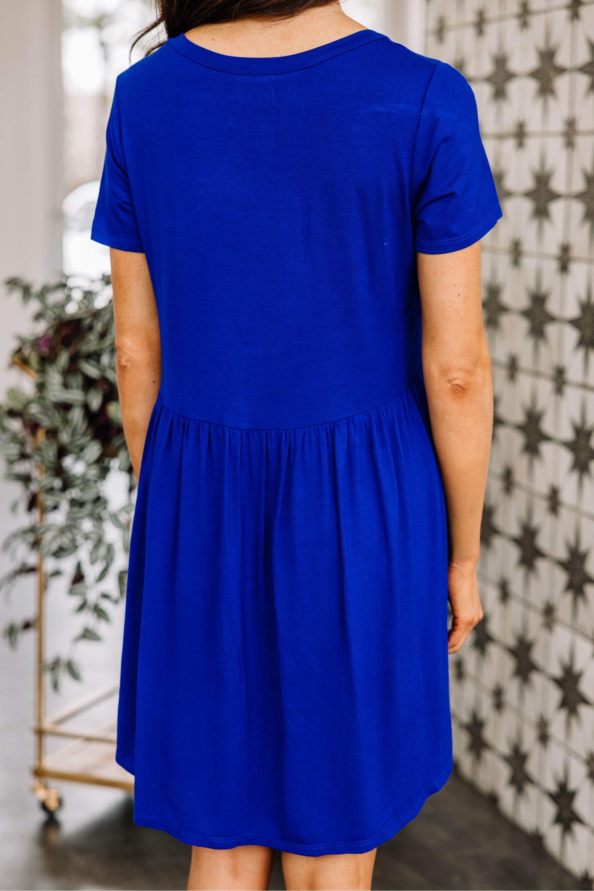 Playful Playlist Royal Blue Babydoll Dress