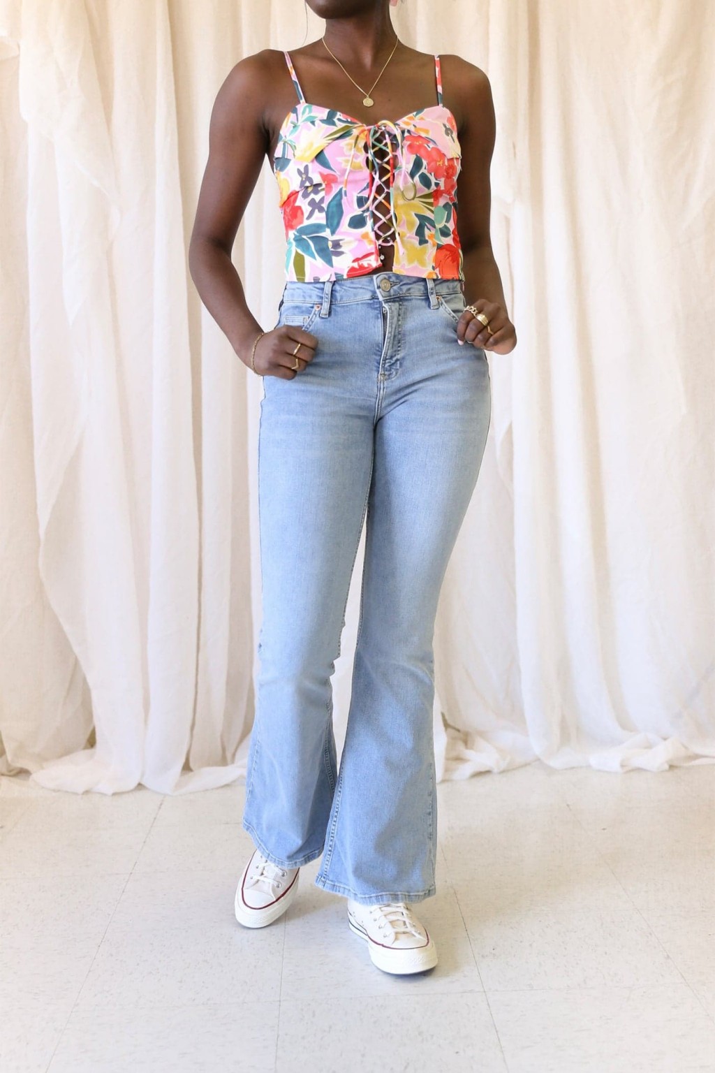 Mid Rise Flare Jeans