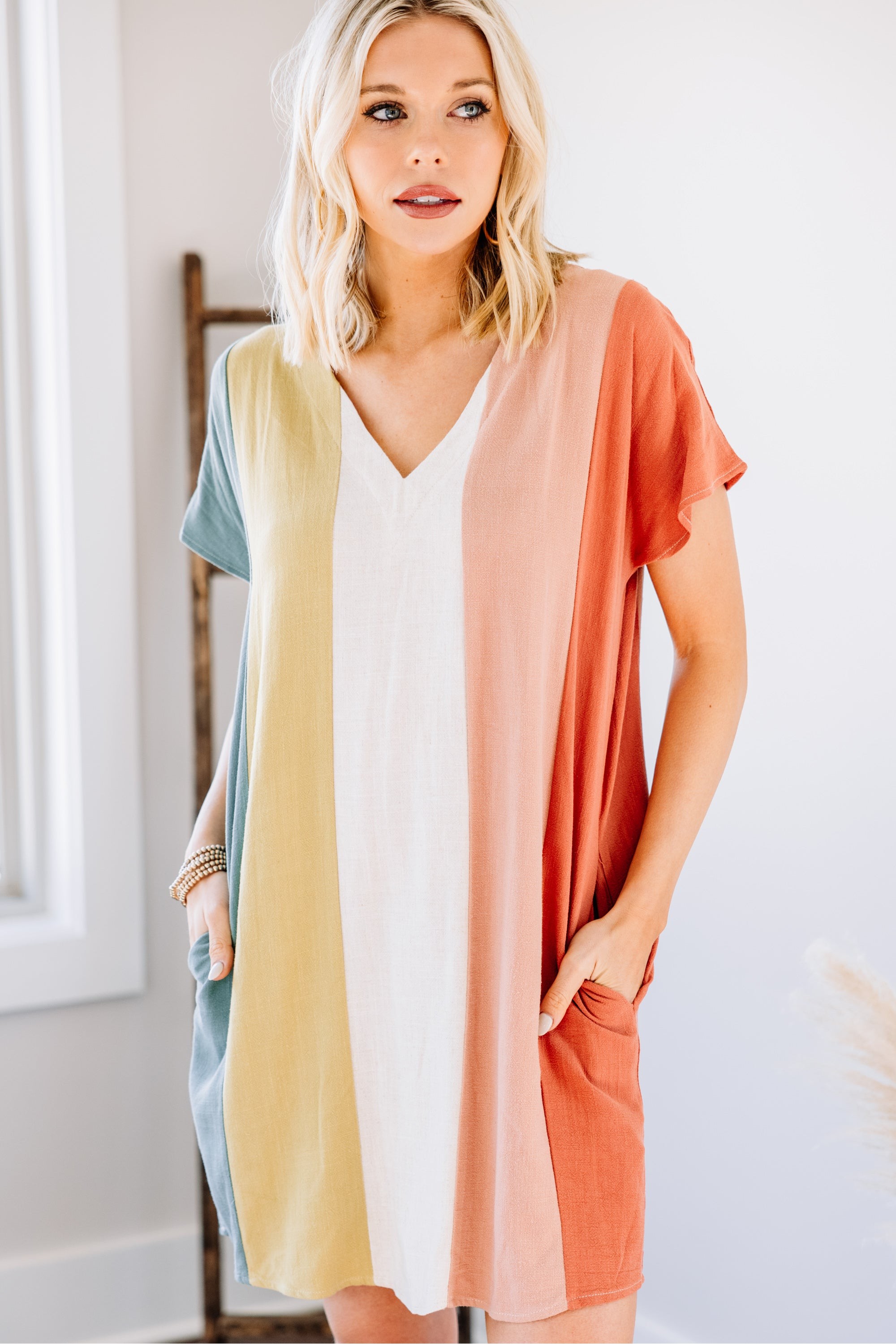 All I Could Ask For Sea Green Colorblock Dress