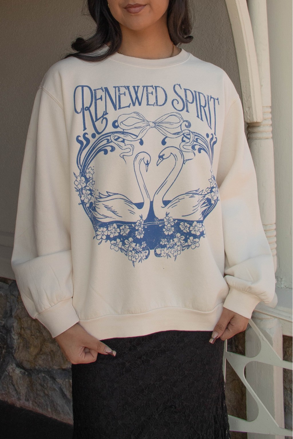 Oversized Crew Graphic Sweatshirt