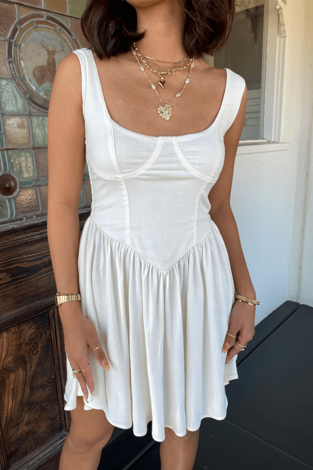 Sleeveless Corset Mini Dress