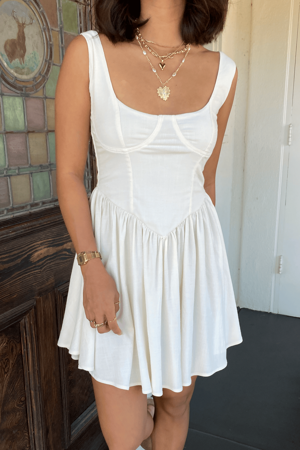 Sleeveless Corset Mini Dress