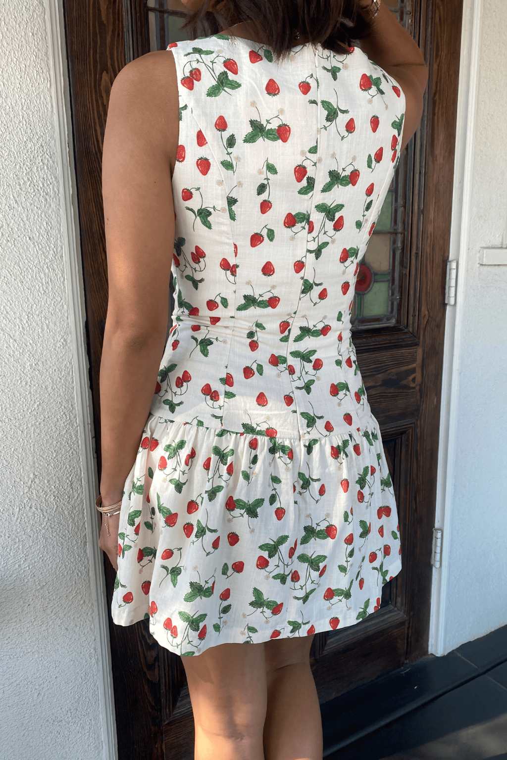 Strawberry Sleeveless Mini Dress