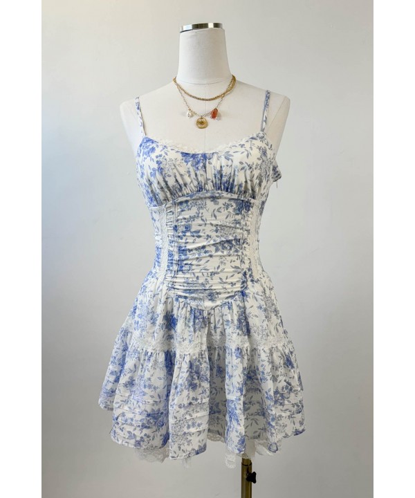 Layered Floral Mini Dress