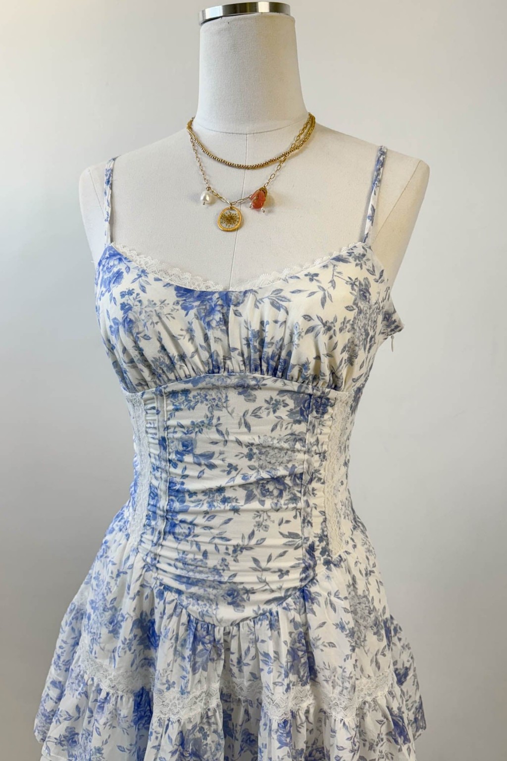 Layered Floral Mini Dress