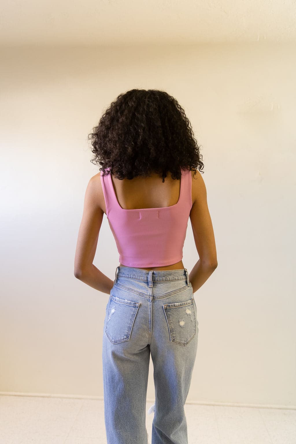 Should Stay Sleeveless Crop Top