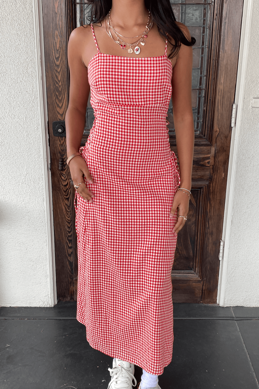 Gingham Midi Dress