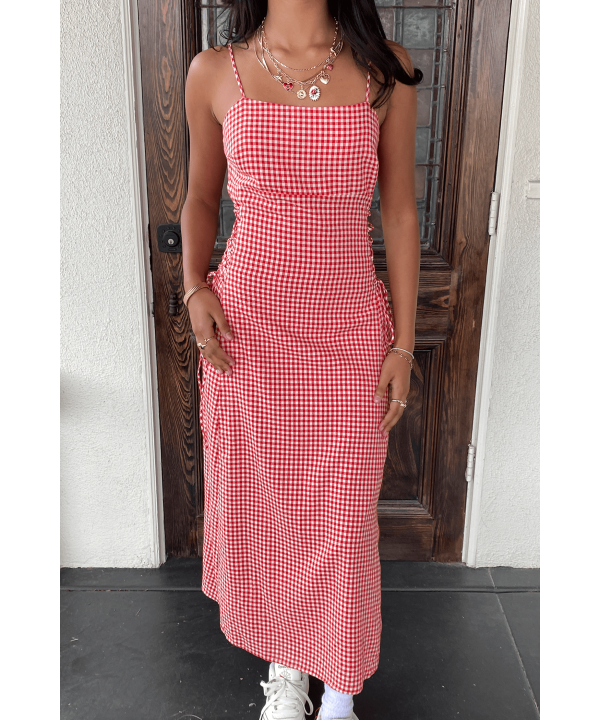 Gingham Midi Dress