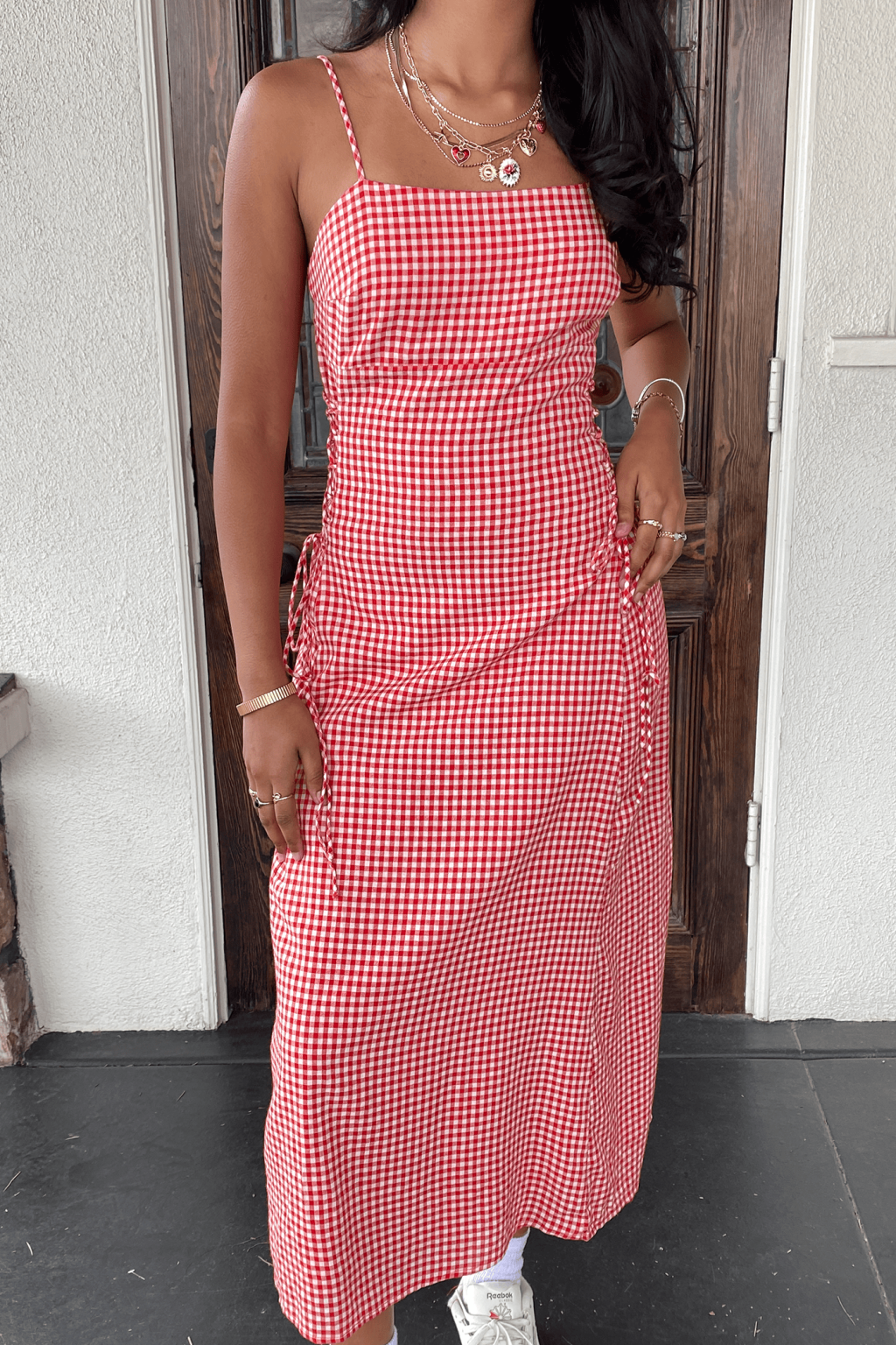 Gingham Midi Dress