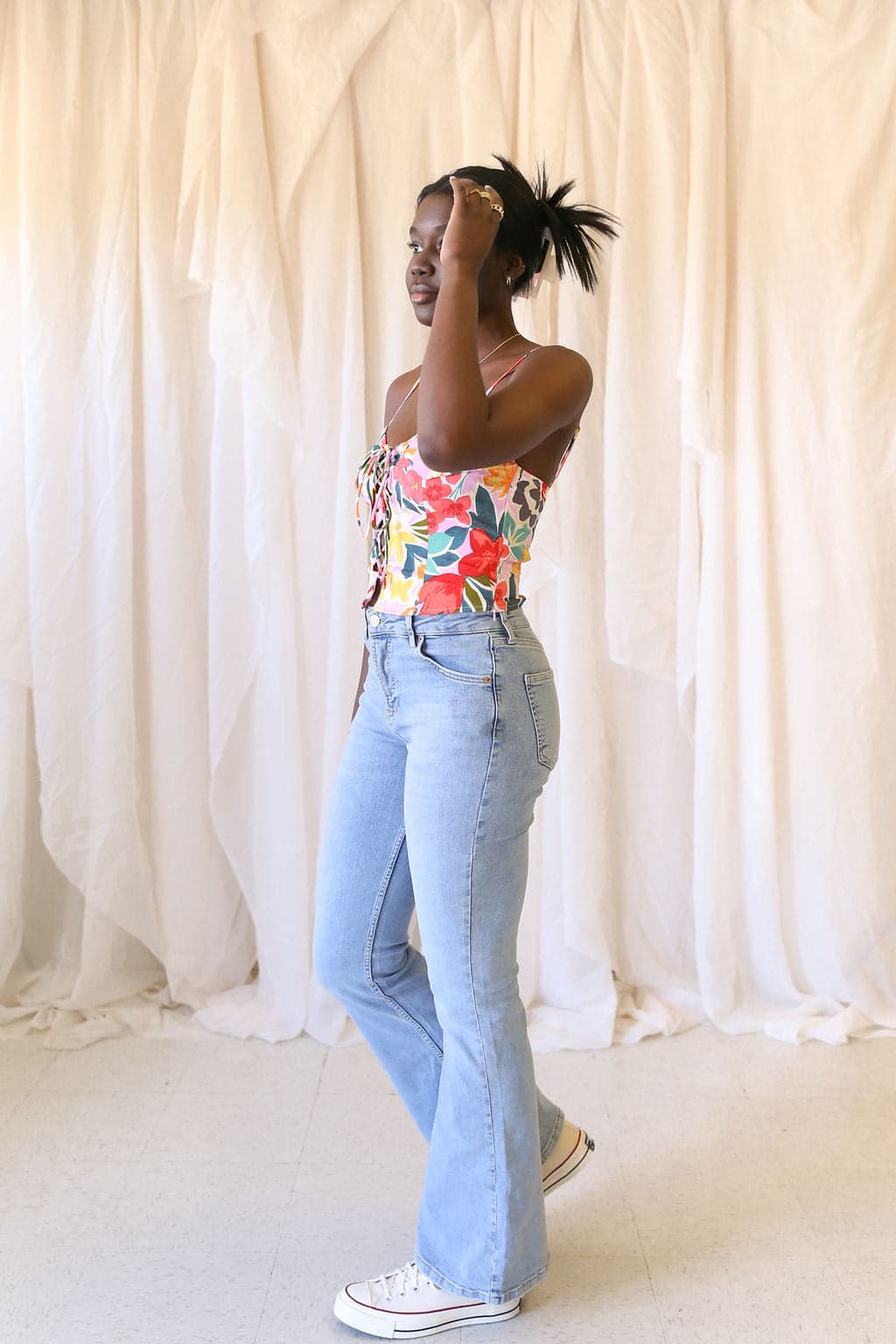 Mid Rise Flare Jeans