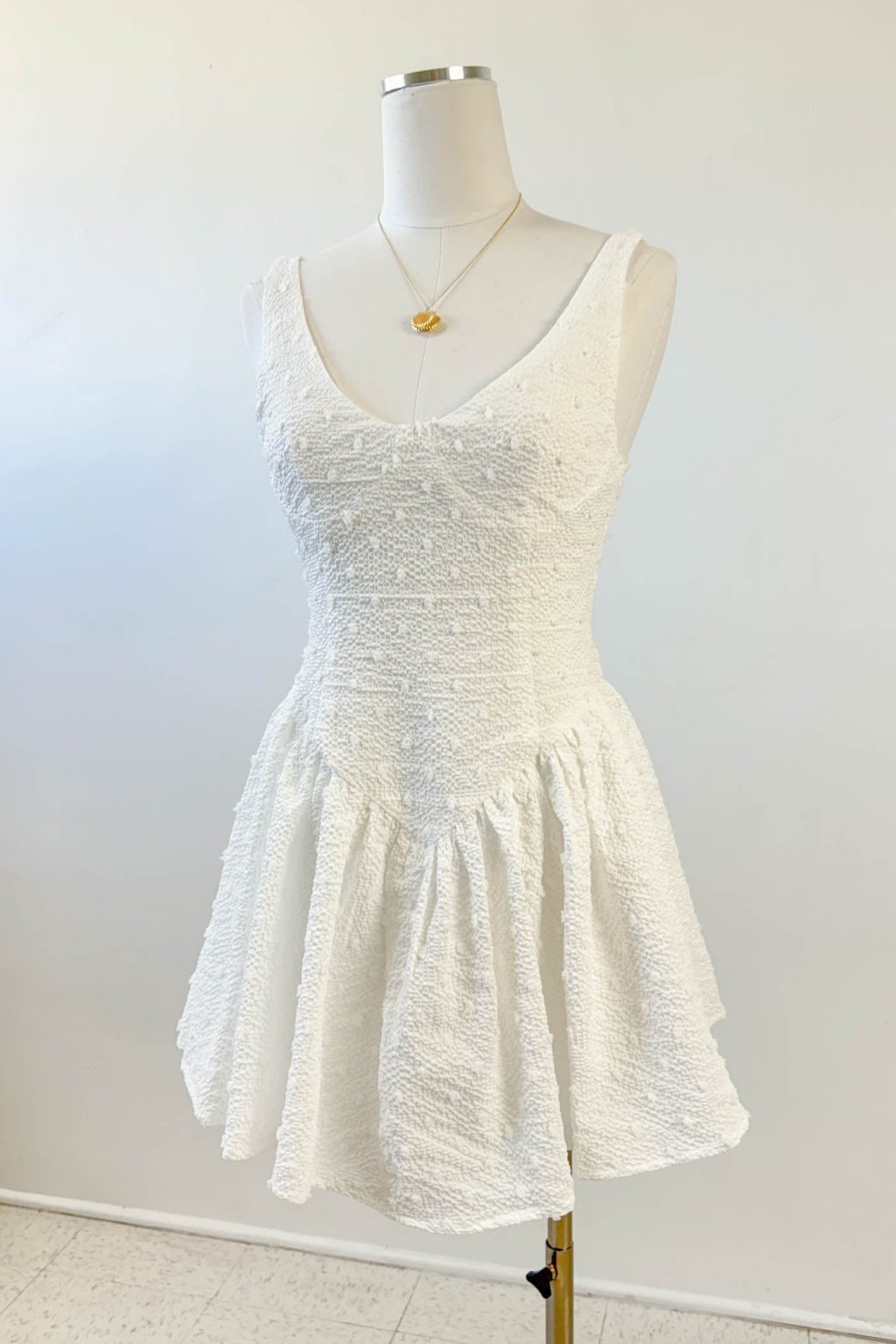 Sleeveless Textured Mini Dress