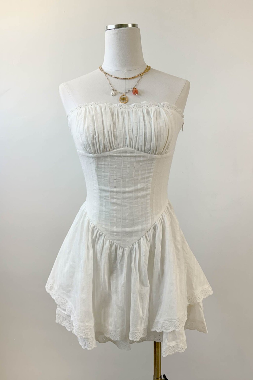 Mini Ruffled Strapless Dress