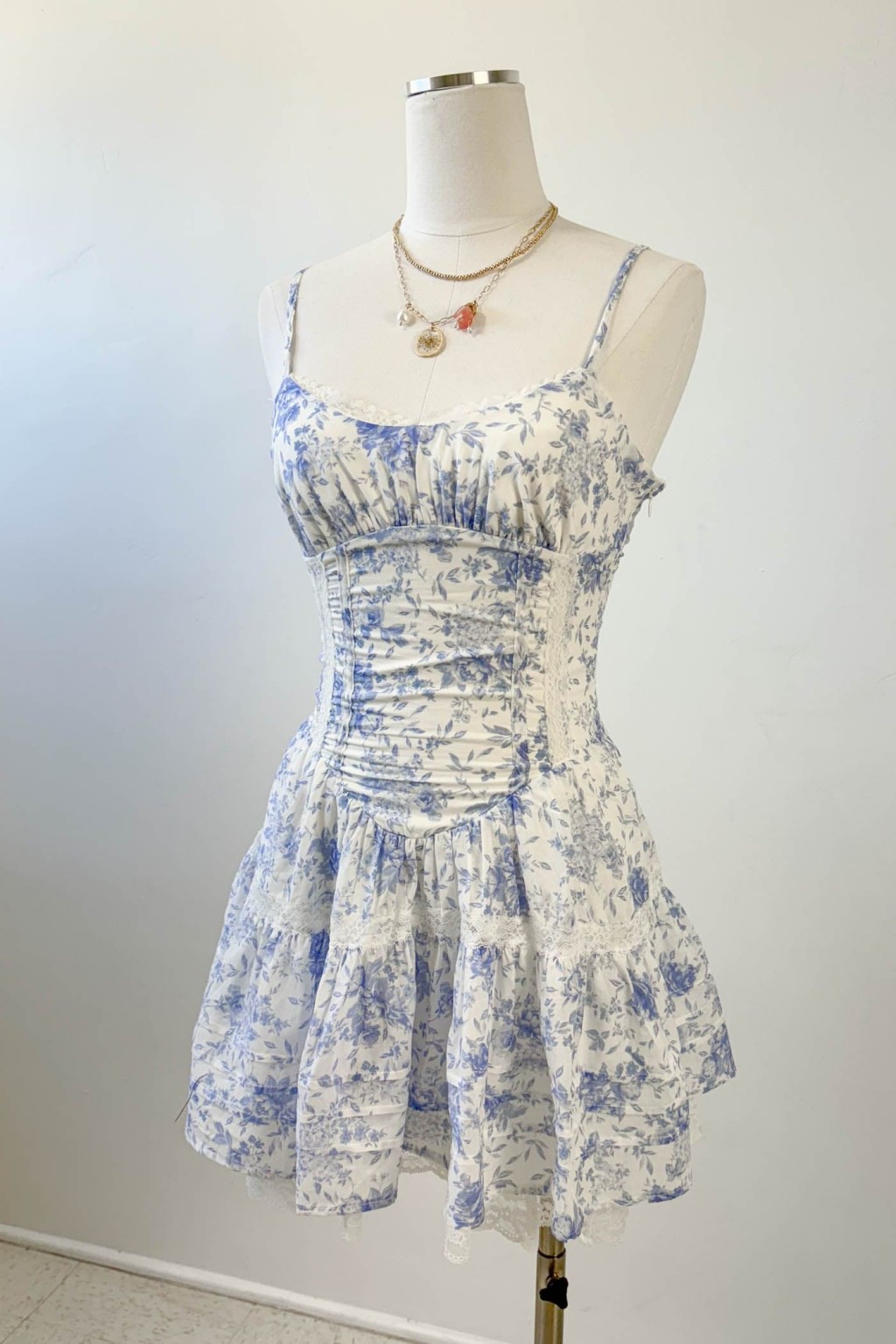 Layered Floral Mini Dress