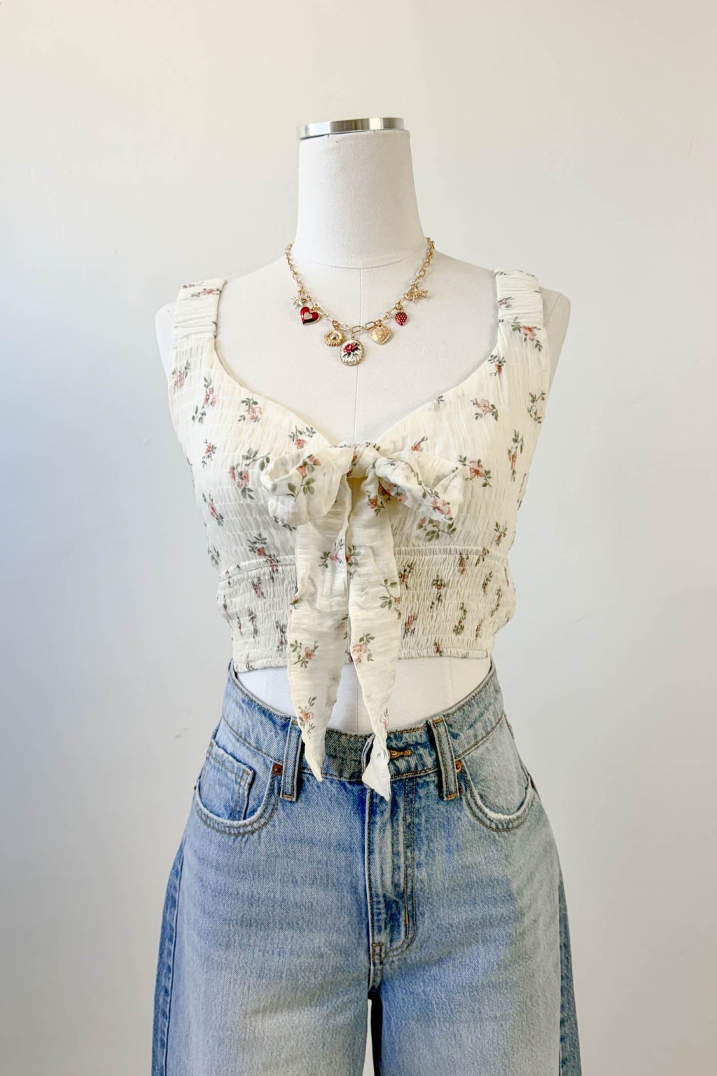 Front Tie Sleeveless Top